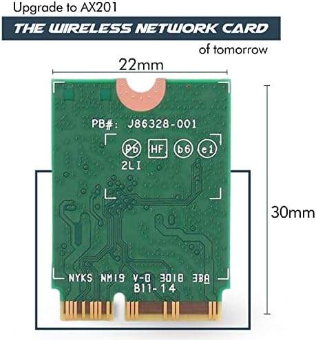 AX201 שדרוג CNVIO2 | Wi-Fi 6 להקה כפולה 2.4/5 GHz | 2.4 GBPs | Bluetooth 5.2 תמיכה | M.2 CNVIO2